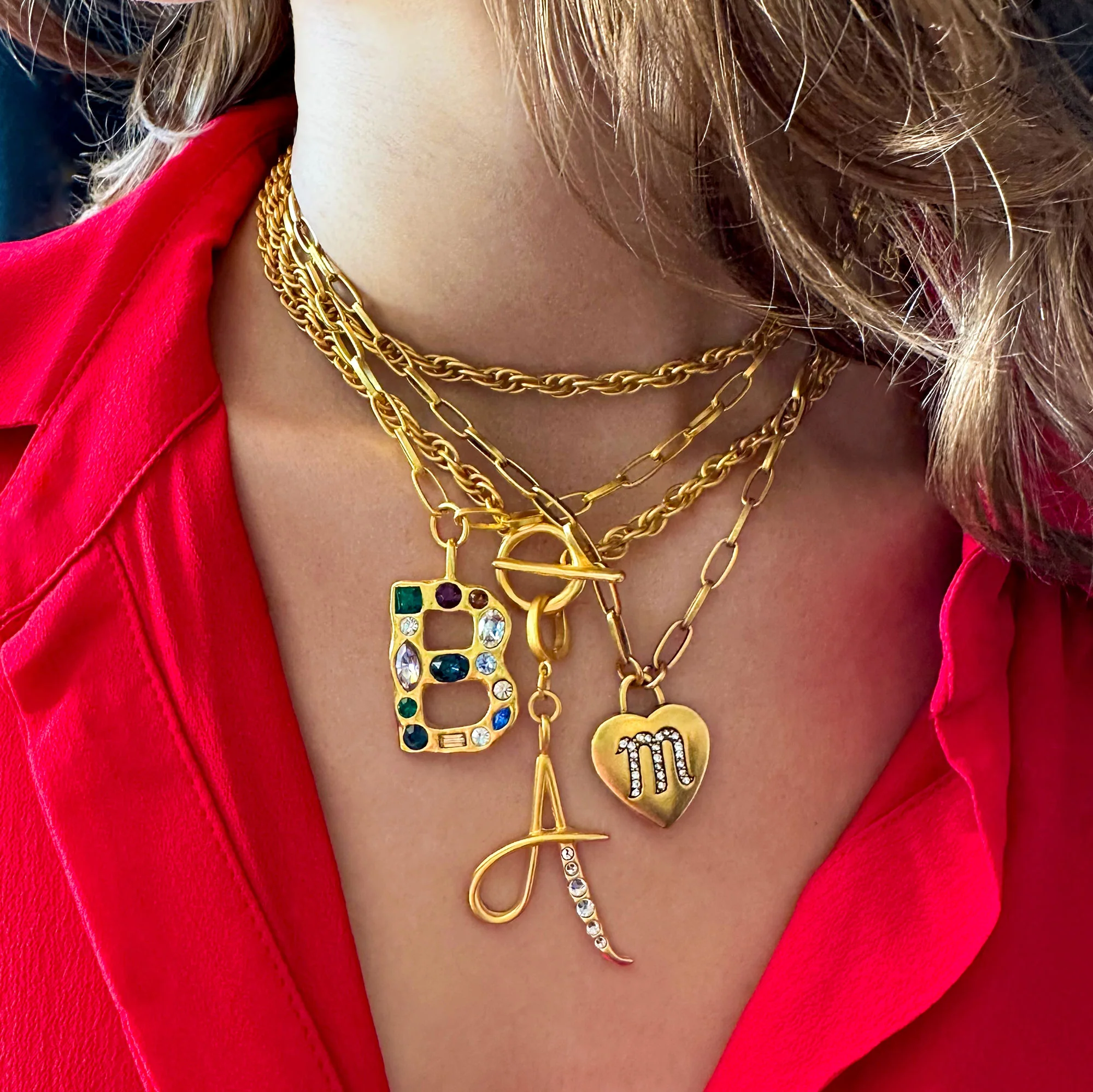 Heart Initial Necklace - Image 4