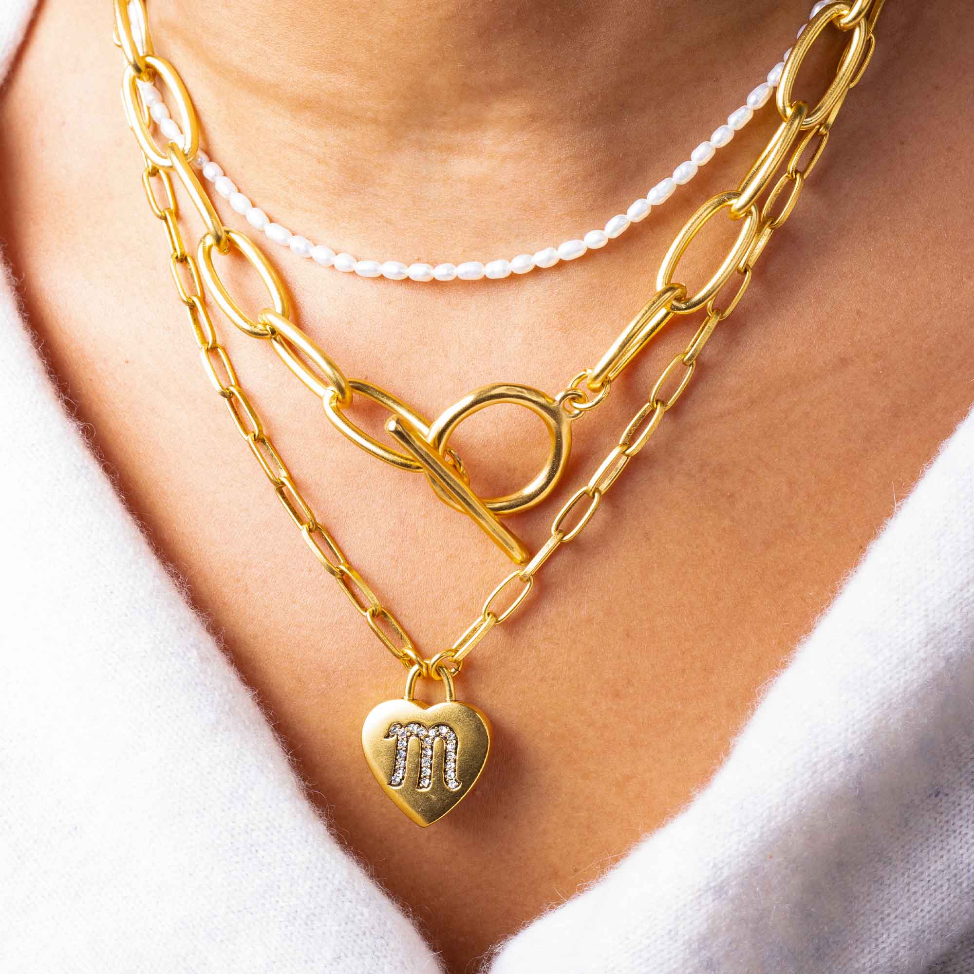 Heart Initial Necklace - Image 5