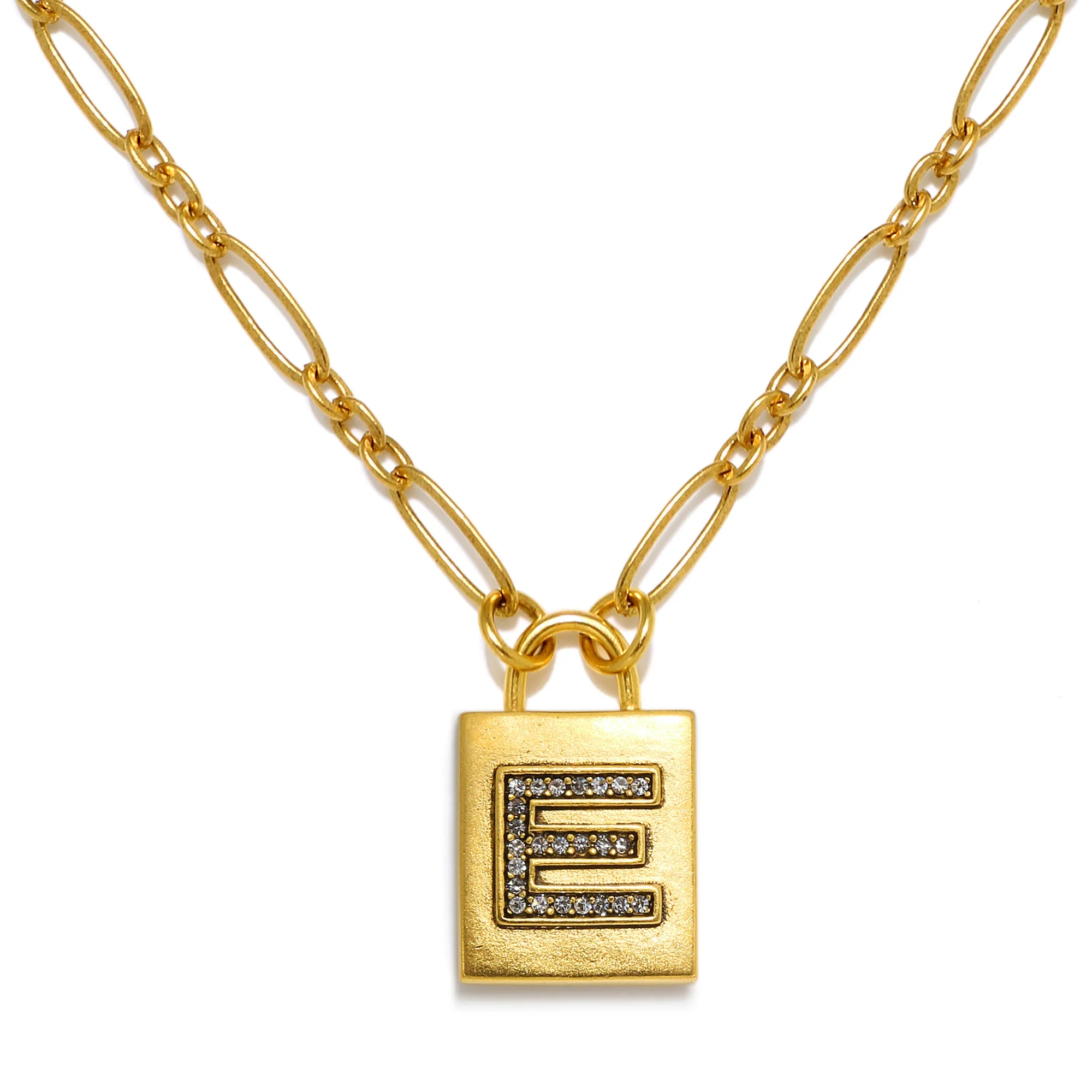 Padlock Initial Necklace - Image 9
